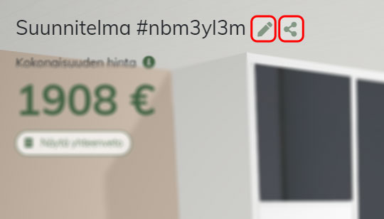 Suunnitelma jakaminen / tallennus